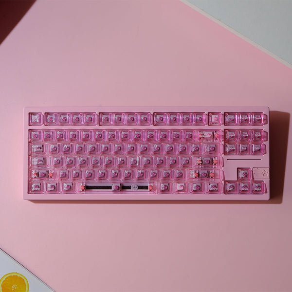 Pink Transparent Keycaps