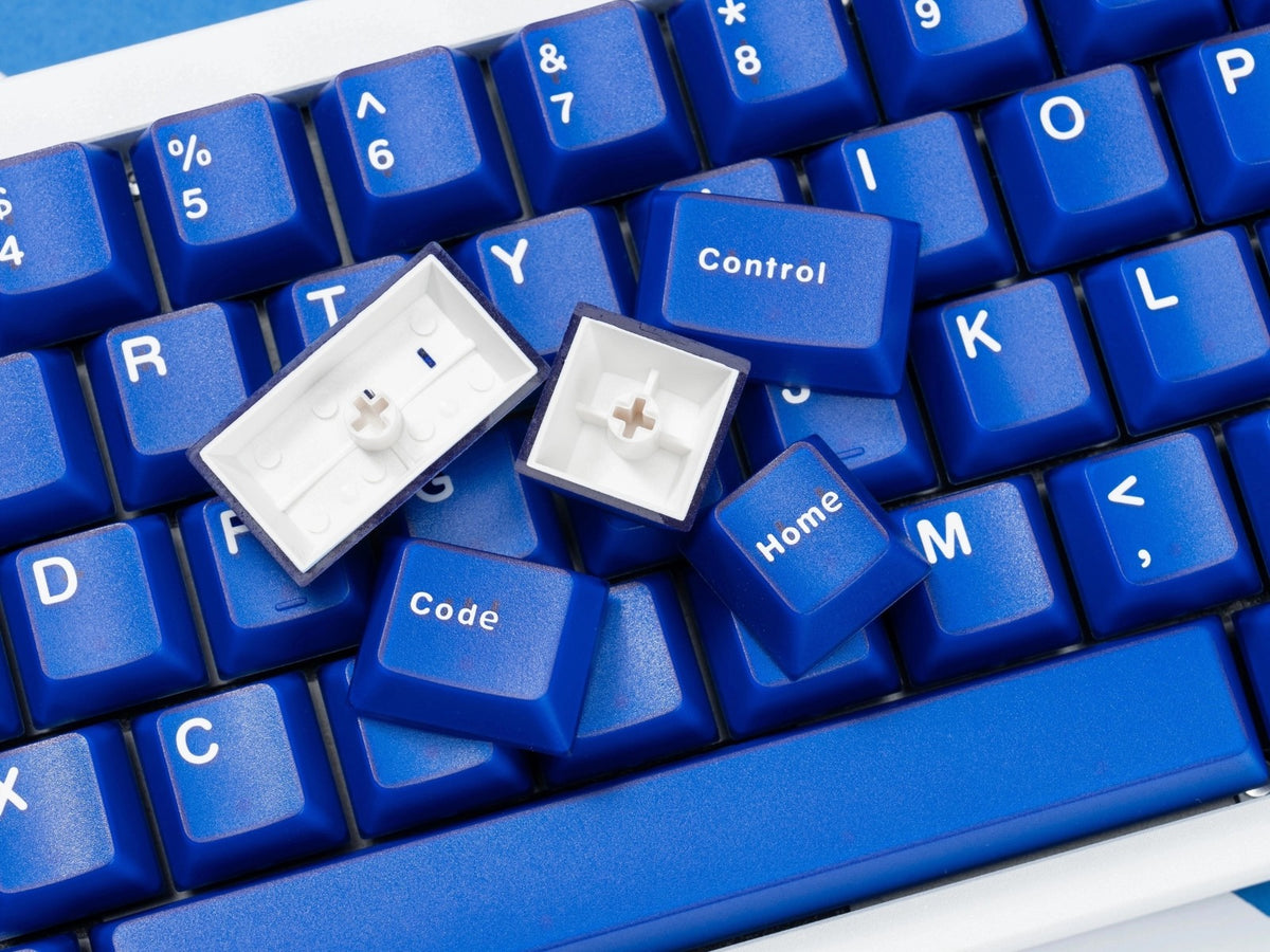 Precision double-shot molding for Klein Blue R2 keycaps