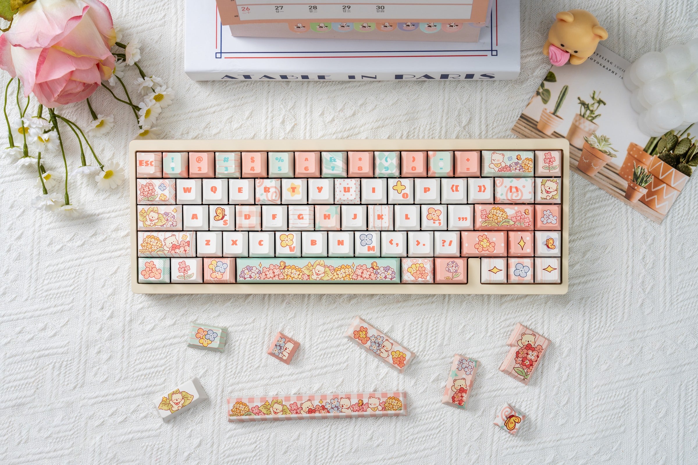 Bear Flora Keycaps