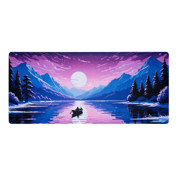 Moon and Lake Desk Mat(Purple)