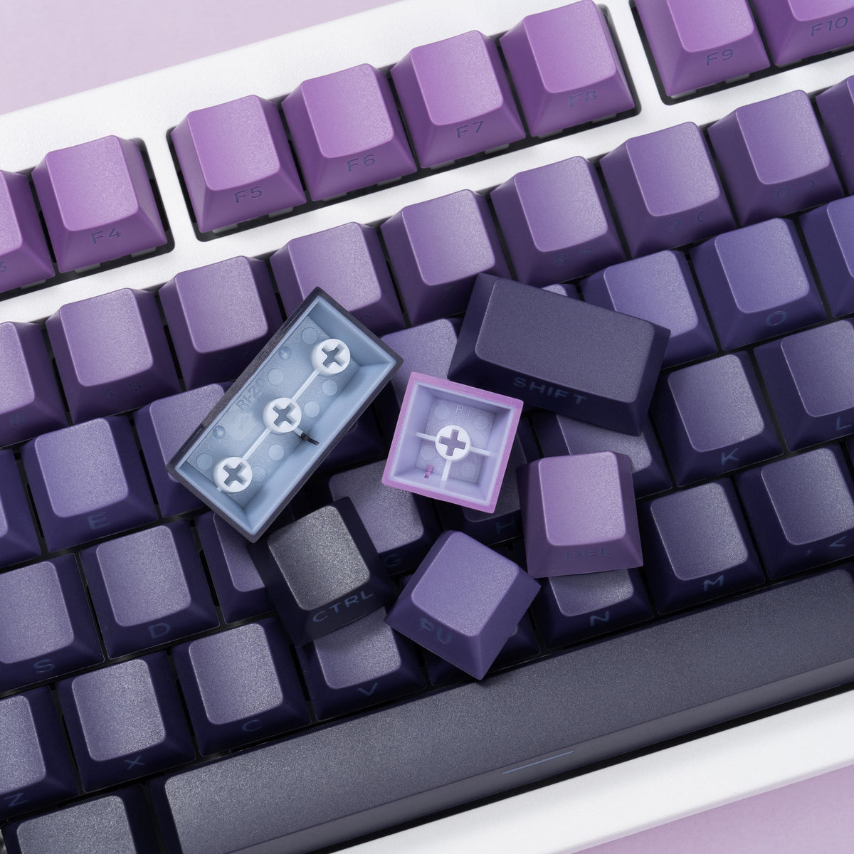 Precision double-shot molding for Gradient Series keycaps