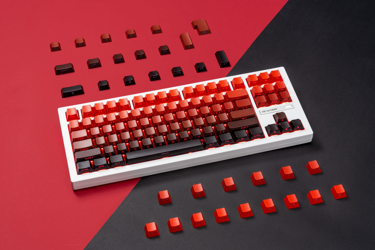 Gradient Series keycaps with crisp double-shot legends