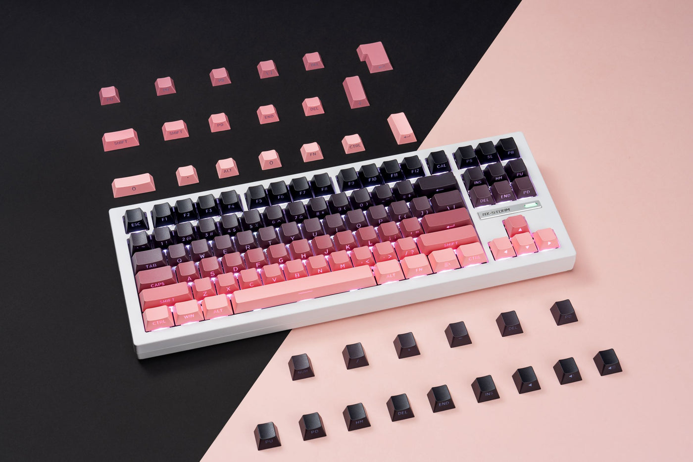 Gradient Series keycaps in durable PBT