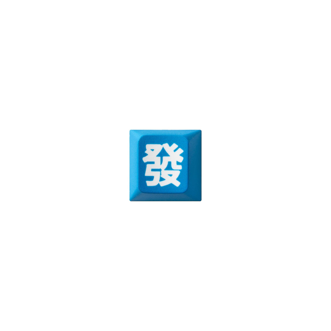 DigAura FA CAI Keycaps-PBT, 1.75mm Thickness, Standard Cherry profile, 4keys, Five-sided Dye-subbed，Blue