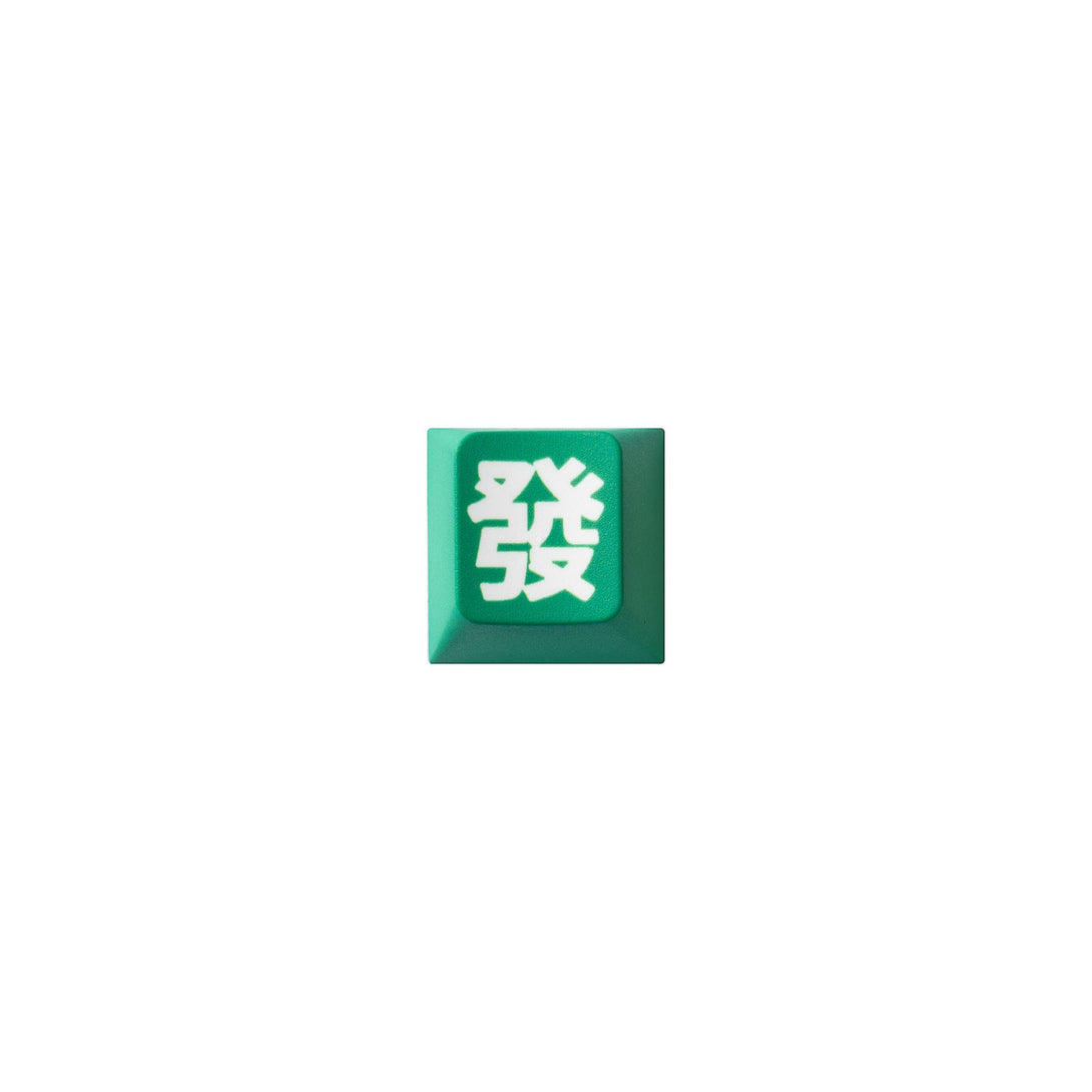 DigAura FA CAI Keycaps-PBT, 1.75mm Thickness, Standard Cherry profile, 4keys, Five-sided Dye-subbed，Green