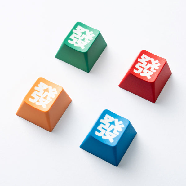 DigAura FA CAI Keycaps-PBT, 1.75mm Thickness, Standard Cherry profile, 4keys, Five-sided Dye-subbed